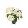 Geranio artificial ELISABETTA en maceta decorativa, blanco, 35 cm