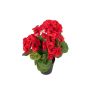 Geranio artificial ELISABETTA en maceta decorativa, rojo, 35 cm