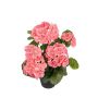 Geranio artificial ELISABETTA en maceta decorativa, salmón, 35 cm