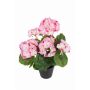 Geranio artificial ELISABETTA en maceta decorativa, rosa-fucsia, 35 cm