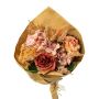 Ramo de flores artificiales rosa y hortensia Skimmie FORTA, naranja salmón y rosa viejo, 50 cm