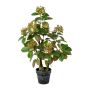 Planta decorativa TOLHIN, tronco artificial, maceta decorativa, verde-rosa, 60 cm