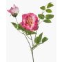 Rama artificial de rosa XAVORN, rosa, fucsia-blanco, 80cm, Ø10-14cm