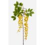 Rama grande de flor artificial glicinia NISSRINE con flores, amarilla, 145 cm