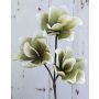 Magnolia artificial VERONA, verde-blanco, 40cm, Ø10-14cm