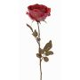 Rosa artificial NAJMA, rojo viejo-violeta, 65cm, Ø10cm