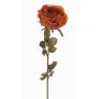 Rosa artificial NAJMA, naranja-fucsia, 65cm, Ø10cm