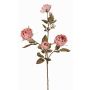 Rama de rosas artificial SITARA, rosa palo, 75cm, Ø5-8cm
