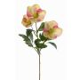 Rosa artificial de Navidad AKRAB, verde-fucsia, 45cm, Ø5-8cm