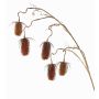 Cardo silvestre artificial LORCAN, marrón-rojo, 120cm, Ø6-8cm