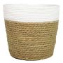 Cesta de almacenamiento DOMINGA, blanco-beige, 14cm, Ø17,5cm