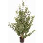 Árbol de eucalipto artificial TONFYN, tronco natural, verde, 130cm