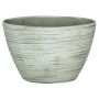 Macetero de cerámica para orquídeas ADELPHOS, ovalado, con estrías, blanco-gris claro, 32x14,5x22,5cm