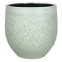 Jardinera de cerámica ELIEL, moteada, verde menta-blanco, 28cm, Ø28cm