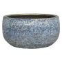 Bol de cerámica AGENOR, martillado, azul-beige, 11cm, Ø23cm