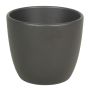 Jardinera de cerámica grande TEHERAN BASAR, antracita mate, 25cm, Ø28cm
