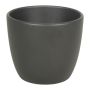 Jardinera de cerámica grande TEHERAN BASAR, antracita mate, 27cm, Ø32cm