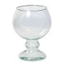 Jarrón de vidrio decorativo JEOMA con pie, transparente, 19cm, Ø14cm
