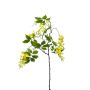 Rama de glicina artificial INDRE con flores, amarillo, 115cm