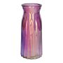 Jarrón de cristal RUBIE, violeta-iridiscente-transparente, 24cm, Ø11cm