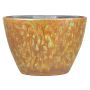 Jardinera de cerámica ovalada ELIEL, con puntos, naranja-amarillo, 32x15x22cm