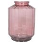 Florero de vidrio LOANA, transparente-rosa, 35cm, Ø25cm, 12L