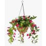 Maceta colgante artificial de fucsia JONKFUN en cesta, crossdoor, fucsia, 70cm