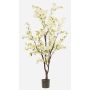 Árbol de cerezo artificial JANKFUN con flores, tronco artificial, blanco, 175 cm