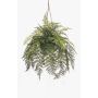 Planta artificial helecho colgante GRALON, maceta decorativa, raíces, colgante, verde, 80 cm