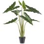 Planta artificial Alocasia Sanderiana NARLO, maceta decorativa, verde, 100 cm