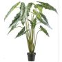 Planta artificial Alocasia Sanderiana NARLO, maceta decorativa, verde, 160 cm