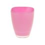 Florero YULE, vidrio, rosa, 17x13,5x13,5cm