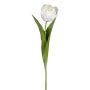 Flor artificial tulipán TRIFT, blanco-verde, 50cm, Ø4,5cm