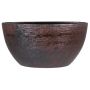 Maceta de cerámica AGAPE ovalada con grano, marrón oscuro, 49x20x25cm
