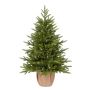 Árbol de Navidad artificial VANTAA, saco de yute, 90cm, Ø65cm