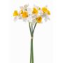Ramo de flores artificiales Narcisos BROZIN, blanco-amarillo, 40 cm