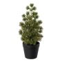 Árbol artificial alerce SYSCA en maceta decorativa, con purpurina, 21,5 cm
