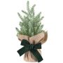 Árbol decorativo abeto TENNES en saco de yute, con lazo, 21 cm