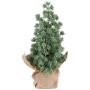 Árbol decorativo alerce ARKY en saco de yute, helado, 27cm