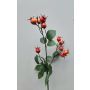 Rama decorativa de rosa silvestre LOPUNY con escaramujos, naranja, 70 cm