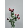 Rama decorativa de rosa silvestre LOPUNY con escaramujos, roja, 70 cm