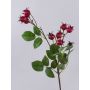 Rama decorativa de rosa silvestre LOPUNY con escaramujos, roja, 70 cm