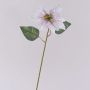 Poinsettia artificial de terciopelo LIBASSE, blanco y rosa, 45 cm