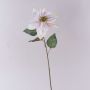 Poinsettia artificial de terciopelo LIBASSE, blanco-rosa, 65 cm