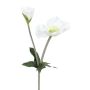 Flor de plástico rosa de Navidad TRUNDA, blanca, 45 cm