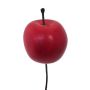 Manzana decorativa NIPON con pincho, 6 unidades, rojo mate, 2,5 cm
