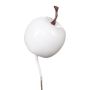 Manzana decorativa NIPON con pincho, 6 unidades, blanco, 2,5 cm
