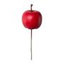 Manzana decorativa NIPON con pincho, 6 unidades, rojo mate, 3,5 cm
