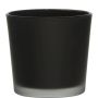 Jardinera de vidrio ALENA FROST, negro mate, 11cm, Ø11,5cm