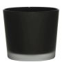 Jardinera de vidrio ALENA FROST, negro mate, 12,5cm, Ø14,5cm